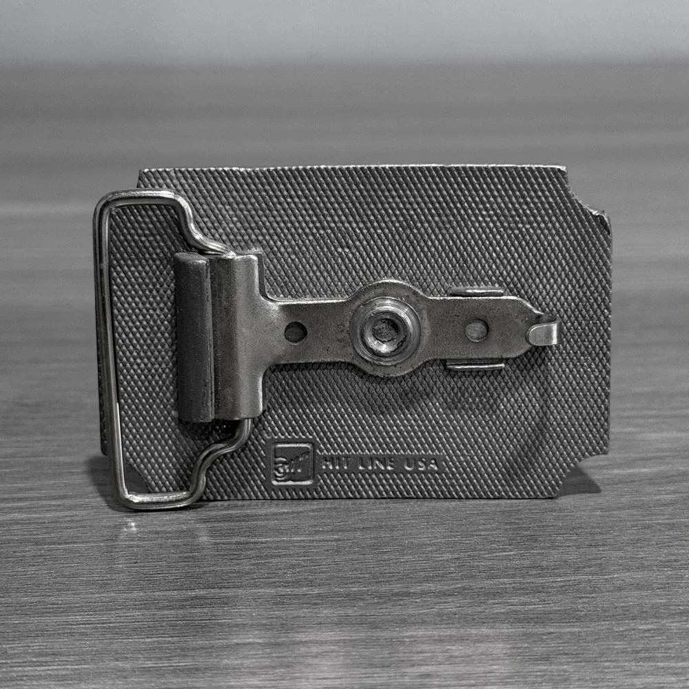 Vtg Michigan Air National Guard Belt Buckle Hit Line USA Military‎ Silver Tone